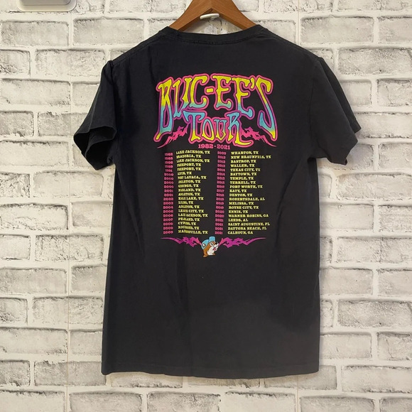 Unisex Women’s Men’s Buc-ee’s tour 1982-2021 black short sleeve t-shirt Small - Picture 2 of 3
